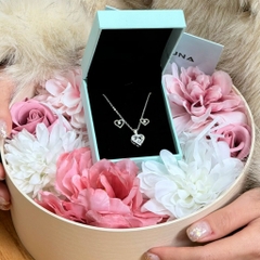 Set Quà Tặng Trang Sức Bạc 925 Trái Tim Đá Nhảy Tình Yêu - VYN60 + VCE510