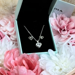 Set Quà Tặng Trang Sức Bạc 925 Trái Tim Đá Nhảy Tình Yêu - VYN60 + VCE510