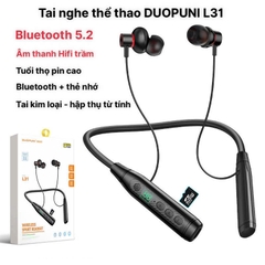 Tai nghe Bluetooth Duopuni L31 Kiểu dáng thể thao, vừa tập vừa nghe nhạc, cam kết hàng chính hãng bảo hành 12 tháng