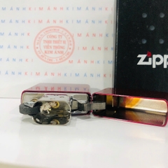 Hộp quẹt Zippo Brass MỸ chủ đề Candy Red, hàng chính hãng có giấy nhập khẩu gửi kèm theo đơn hàng