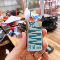 Bật lửa, hộp quẹt Zippo Mỹ Slim in sơn chủ đề Zippo Slim Lighter, Hàng chính hãng