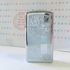 Bật lửa Zippo Slim Mỹ Venetian 1981, Cam kết hàng chính hãng có giấy Hải quan gửi kèm đơn hàng