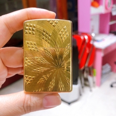 Bật lửa Zippo Mỹ gõ búa 2 mặt mẫu hoa mai, hàng chính hãng