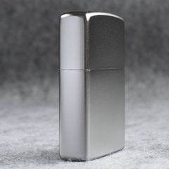 Bật lửa, hộp quẹt Zippo Mỹ Satin Chrome (mã 250) vân nhám chống trầy , hàng chính hãng  có giấy Hải Quan kèm đơn hàng