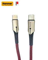 Dây sạc nhanh Hammer PD20W C15 chân Type C ra Type C, dây dù chống rối, Hàng Chính Hãng bảo hành 12 tháng