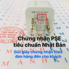 Củ sạc xuất Nhật KFLY (JHX-AC1907) 1A, chứng nhận PSE tiêu chuẩn Nhật Bản, dùng thử 30 ngày, bảo hành chính hãng 1 năm