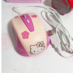 Bộ chuột có dây và miếng lót kitty có hoa, mẫu mới