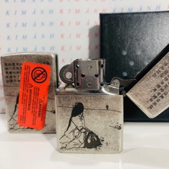 Bật lửa, hộp quẹt ZIPPO chủ đề Tề Thiên giả cổ, Kim Ánh nhập hàng cao cấp vỏ bằng đồng có dán tem đỏ
