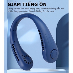 Quạt Vòng Cổ Tích Điện Không Cánh  KIMA M66 3 Cấp Độ, Gió Đa Chiều Chạy Êm, Thích hợp dùng văn phòng, đi du lịch