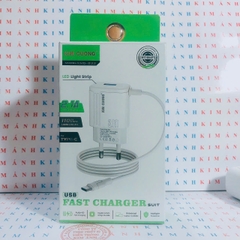 Sạc điện thoại Kim Cương KMG 833 2.1A chân Type C có thêm cổng USB, đạt chất lượng CE - Hàng Chính Hãng bảo hành 1 năm