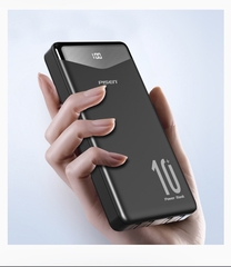 Sạc dự phòng PISEN Digital D109-D-1 10000mAh kèm cáp Type-C, L, Micro, tương thích mọi thiết bị (LS-DY53), màu trắng