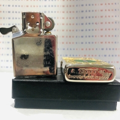 Hộp quẹt. bật lửa Zippo Armor vỏ dầy khắc ăn mòn mẫu Mắt Rồng, hàng loại 1 vỏ bằng đồng có tem đỏ
