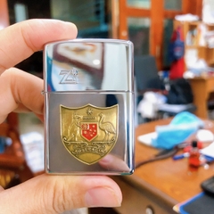 Bật lửa Zippo MỸ high polish chrome eblem đồng Australia, sản xuất 1994, Hàng chính hãng
