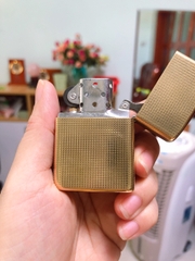 Bật Lửa Zippo Armor Vỏ dầy khắc chìm mẫu Zippo và ngọn lửa - Ruột trắng