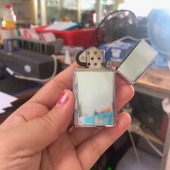 Bật lửa, hộp quẹt Zippo Mỹ Slim khắc ăn mòn Your Friends At Supra, sản xuất 2002, Hàng chính hãng