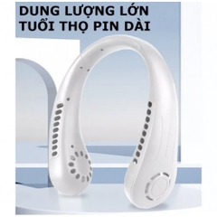 Quạt Vòng Cổ Tích Điện Không Cánh  KIMA M66 3 Cấp Độ, Gió Đa Chiều Chạy Êm, Thích hợp dùng văn phòng, đi du lịch
