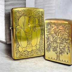 Bật Lửa Zippo Mỹ Khắc Laser 1 Mặt Ôm và 1 Mặt Ngồi Lên, Hàng Chính Hãng Có Giấy Hải Quan Gửi Kèm Đơn Hàng