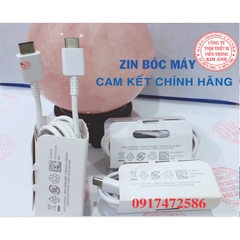 DÂY SẠC NHANH SAMSUNG 2 ĐẦU TYPE C - 25W DÀNH CHO SS NOTE 10 H,ính Hãng bảo hành 12 tháng