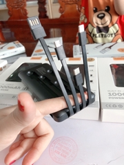 Sạc dự phòng Hammer H18 kèm 4 cáp, dung lượng 10.000mah-sạc nhanh 36W, chính hãng bảo hành 12 tháng