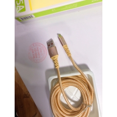 2m -V8-Dây sạc nhanh Lecun HT 20 dòng điện 5V- 5A  chuôi V8/ micro, dây dù dài 2m - Hàng Chính Hãng