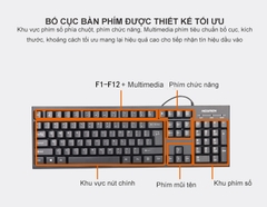 Bàn phím máy tính có dây Newmen E007 ( KB705)– Business Office E007, Đen-Multimedia, Hàng chính hãng