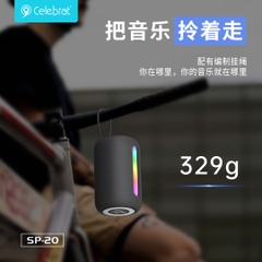 Loa Bluetooth Celebrat SP-20 Không Dây Âm Bass Mạnh Mẽ, Thiết Kế Thời Trang - Hàng Chính Hãng