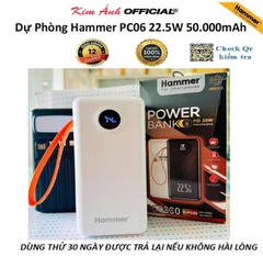 Pin Sạc Dự Phòng Hammer H-PC06 22.5W - 50.000mAh, Kim Ánh Cam Kết Hàng Chính Hãng Bảo Hành 12 Tháng