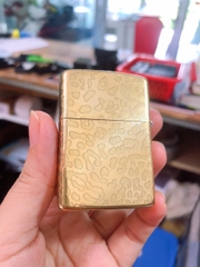 Bật Lửa Zippo Armor Vỏ Dầy, KHẮC CHÌM 5 MẶT HÌnh  BÁO GẤM  RUỘT VÀNG - PHIÊN BẢN ARMORR VỎ DẦY