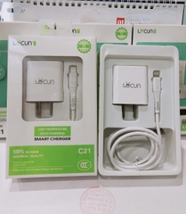 Ip- Bộ sạc Lecun C21, dòng điện 2.1A, chuôi Lightning