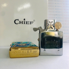 Bật Lửa CHIEF Chủ Đề Mắt Nước Dạ Quang - Vỏ Đồng Nguyên Khối Càng Dùng Càng Bóng
