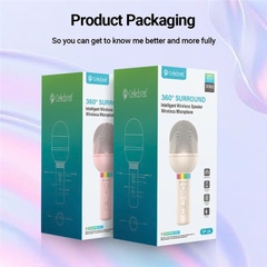 Micro Bluetooth Celebrat SP-16 hát Karaoke gia đình, âm thanh vòm Hifi, hàng chính hãng, cho dùng thử 30 ngày