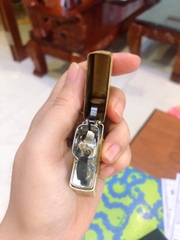 BẬT LỬA ZIPPO MẠ CHROME KHẮC CHÌM 5 MẶT, HÌNH THIẾU NỮ TÓC XOĂN