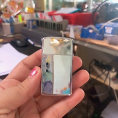 Bật lửa, hộp quẹt Zippo Mỹ Slim khắc ăn mòn Your Friends At Supra, sản xuất 2002, Hàng chính hãng
