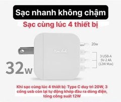 Củ sạc xuất Nhật 33W KFLY ( JHX-AC2022), đạt chứng nhận PSE tiêu chuẩn Nhật Bản, dùng thử 30 ngày, bảo hành chính hãng 12 tháng,