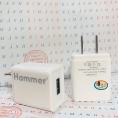 Củ sạc Hammer dòng điện chuẩn 2.1A cổng USB, Check Qr kiểm tra hàng chính hãng bảo hành 12 tháng
