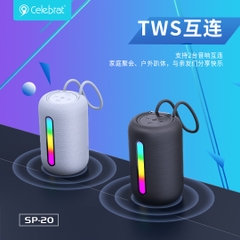Loa Bluetooth Celebrat SP-20 Không Dây Âm Bass Mạnh Mẽ, Thiết Kế Thời Trang - Hàng Chính Hãng