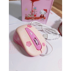 Bộ chuột có dây và miếng lót kitty có hoa, mẫu mới