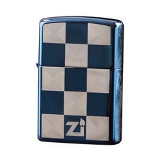 Hộp quẹt, bật lửa ZIPPO chủ đề Xanh kẻ Caro, Kim Ánh nhập hàng cao cấp vỏ bằng đồng có dán tem đỏ