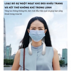 Quạt Vòng Cổ Tích Điện Không Cánh  KIMA M66 3 Cấp Độ, Gió Đa Chiều Chạy Êm, Thích hợp dùng văn phòng, đi du lịch