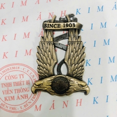 Eblem dán trang trí Zippo chủ đề Harley Davidson, chất liệu Brass đồng nguyên chất, hàng chuẩn zin Mỹ