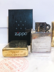 Bật lửa, hộp quẹt Zippo Armor vỏ dầy, khắc ăn mòn mẫu Hoa May Mắn, Hàng loại 1 vỏ bằng đồng có tem đỏ