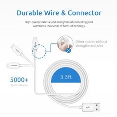 Cáp Pisen Micro USB 2A 800mm  (MU01-800)- Hàng chính hãng