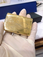 Bật lửa Zippo Mỹ Brushed Brass Khắc ăn mòn chủ đề BODY BACK, Hàng chính hãng