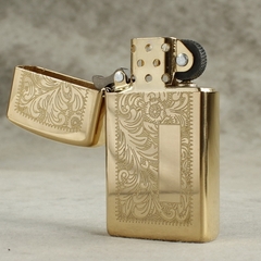 Bật lửa Zippo Slim Slim Mỹ chủ đề Hoa van Venice 1652B, hàng chính hãng có giấy nhập khẩu gửi kèm theo đơn hàng