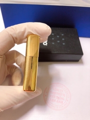 Bật lửa Zippo Mỹ high polish brass Mã 254, Khắc ăn mòn Logo Quân Sự, Hàng chính hãng