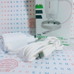 Sạc điện thoại Kim Cương KMG 833 2.1A chân Type C có thêm cổng USB, đạt chất lượng CE - Hàng Chính Hãng bảo hành 1 năm