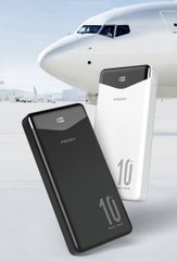 Sạc dự phòng PISEN Digital D109-D-1 10000mAh kèm cáp Type-C, L, Micro, tương thích mọi thiết bị (LS-DY53), màu trắng