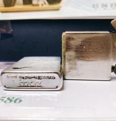 BẬT LỬA ZIPPO MỸ TTẨU chrome brushed, Mộc ngược, sản xuất 1994, Hàng chính hãng