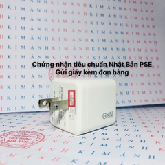 Củ sạc xuất Nhật GaN 45W KFLY ( JHX-AC2048) đạt chứng nhận PSE tiêu chuẩn Nhật Bản, bảo hành chính hãng 12 tháng