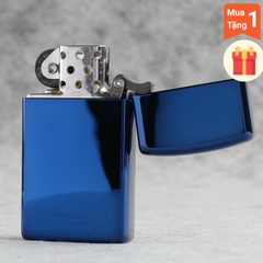 BẬT LỬA ZIPPO MỸ SLIM Màu Xanh Sapphire Mã 20494ZL Hàng chính hãng